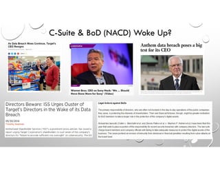 C-Suite & BoD (NACD) Woke Up?
 
