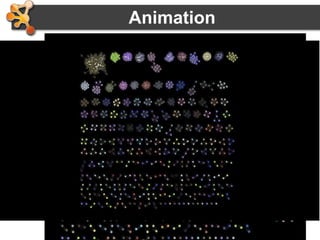 34
Animation
• Animation is useful to show changes in a
network:
– Over a time series
– Over different conditions
– Between species
 
