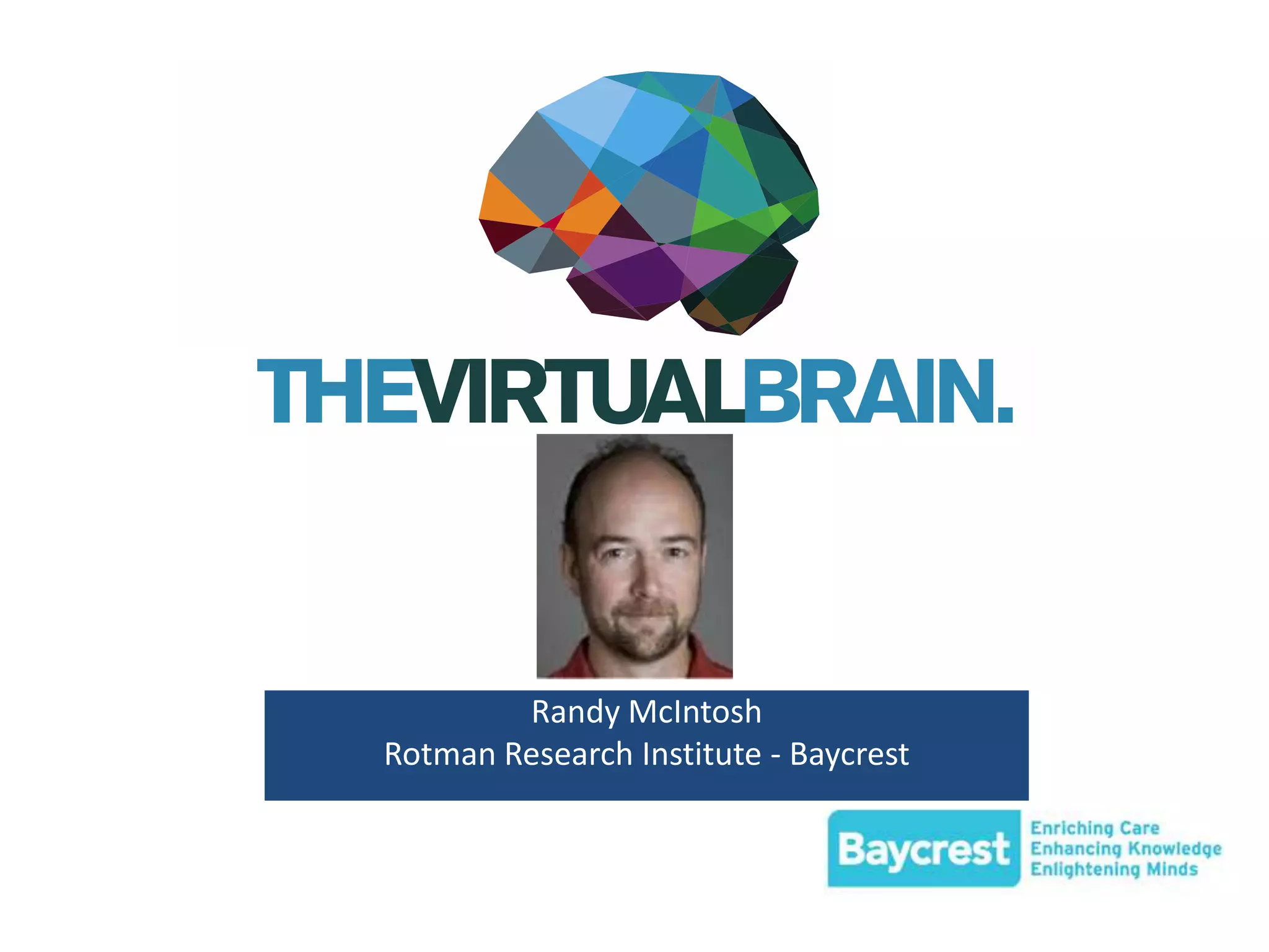 Randy McIntosh
Rotman Research Institute - Baycrest
 