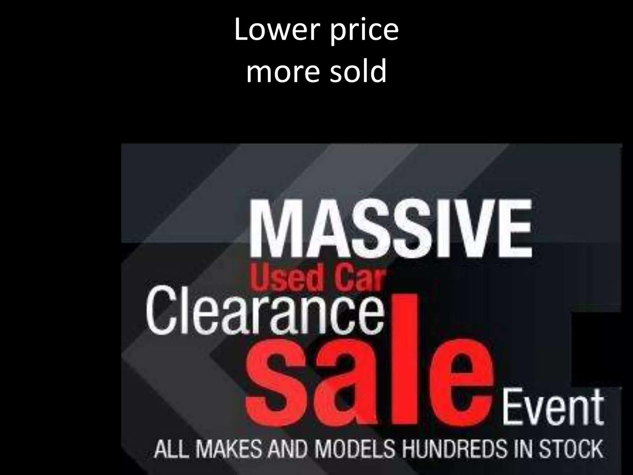 Lower price
more sold
 