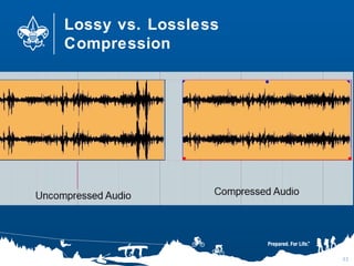 Lossy vs. Lossless
Compression
33
 