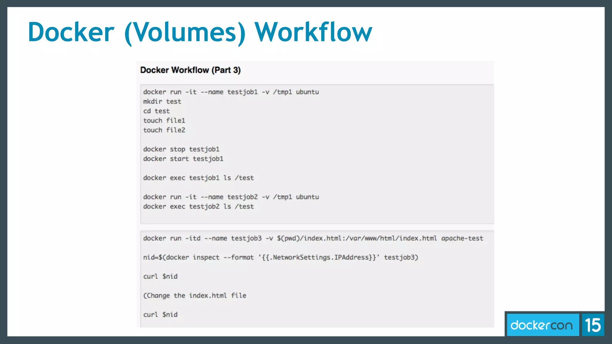 Docker (Volumes) Workflow
 
