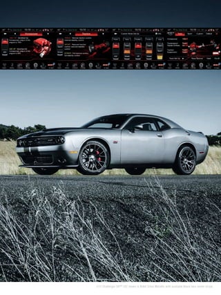 ///// Challenger SRT® 392 shown in Billet Silver Metallic with available Black twin center stripe.  