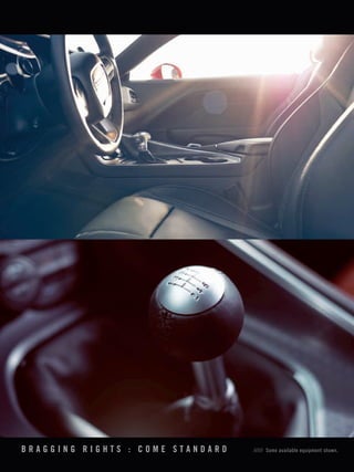 PAGE 
29 
BRAGGING RIGHTS : COME STANDARD 
///// Some available equipment shown.  