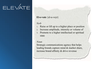 Veteran PR pros Dedicated to Capturing
Mind and Market share for our Clients
2
 