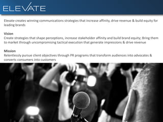 Create Winning Strategies that Inspire Action;
Execute Tactics that Drive Results
3
VISION
 