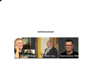 Architectenteam
Eduard Böhtlingk Rob Korver / Area Allard de Goeij / PRO
 