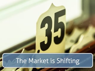 The Market is Shifting
twitter: @jcleblanc | hashtag: #cpbr8
 