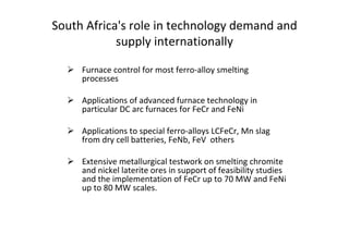 F Rasel Control Feni Developments in Ferroalloys in Southern Africa | PDF