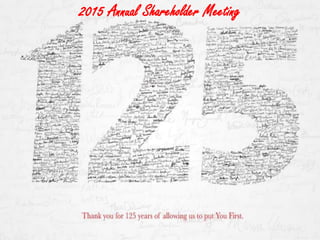 0
2015 Annual Shareholder Meeting
 