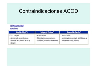 Contraindicaciones ACOD
 