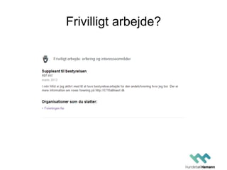 Frivilligt arbejde?
 