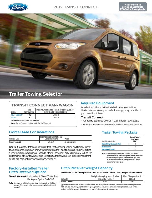 2015 Ford Transit Connect Towing Capacity Information at El Paso