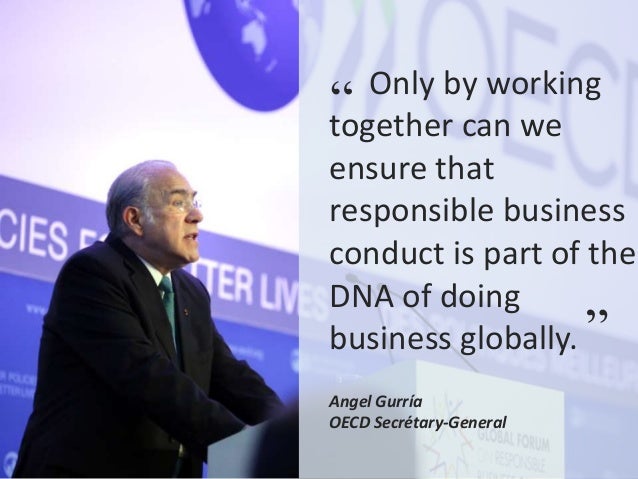 Who said what at the 2015 Global Forum on Responsible Business Conduct Slide 2