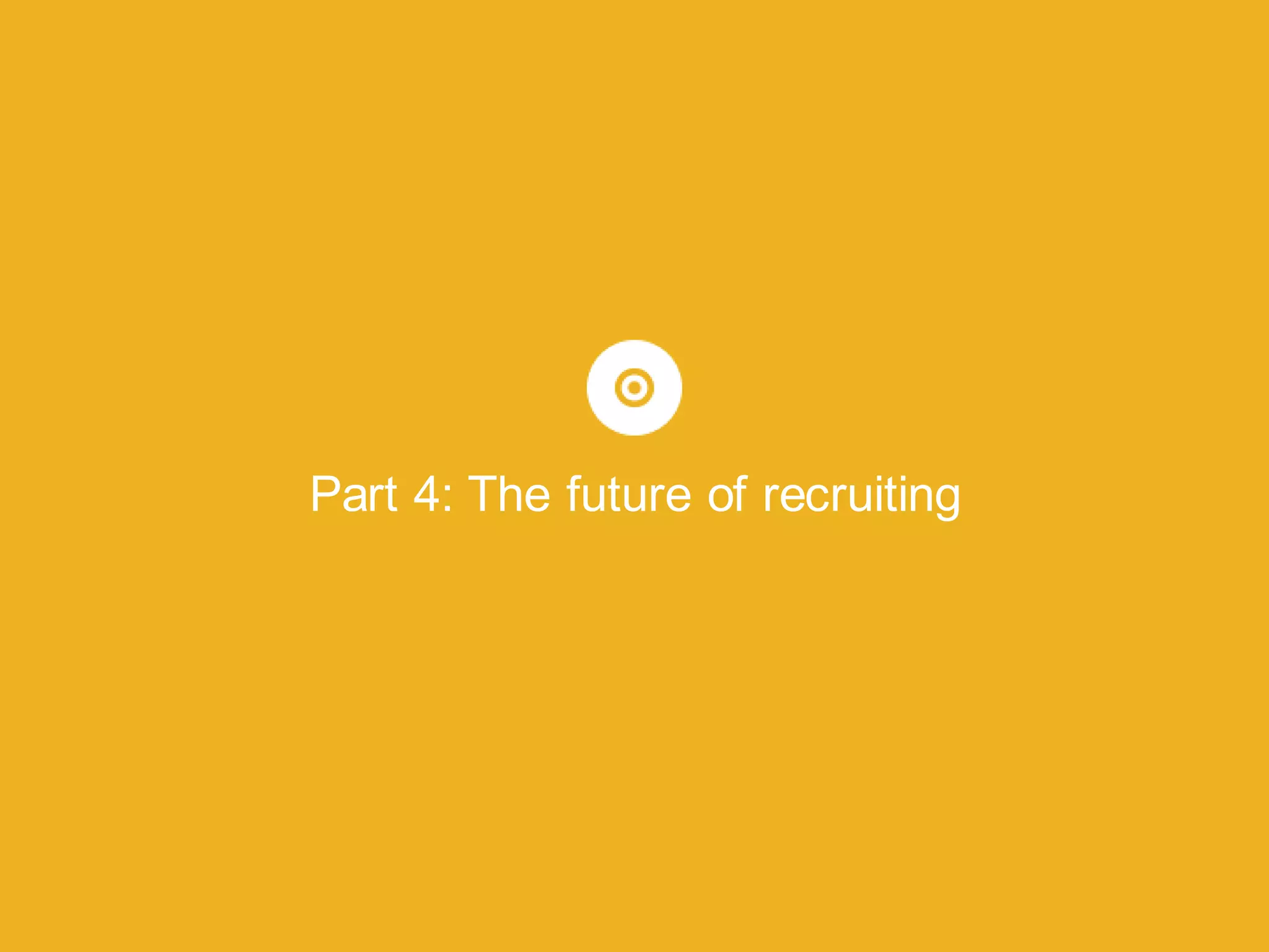 Part 4: The future of recruiting
 