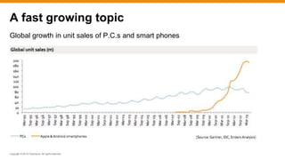 Copyright © 2014 ITpreneurs. All rights reserved.
A fast growing topic
Global growth in unit sales of P.C.s and smart phones
 