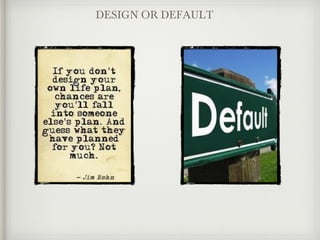 DESIGN OR DEFAULT
 