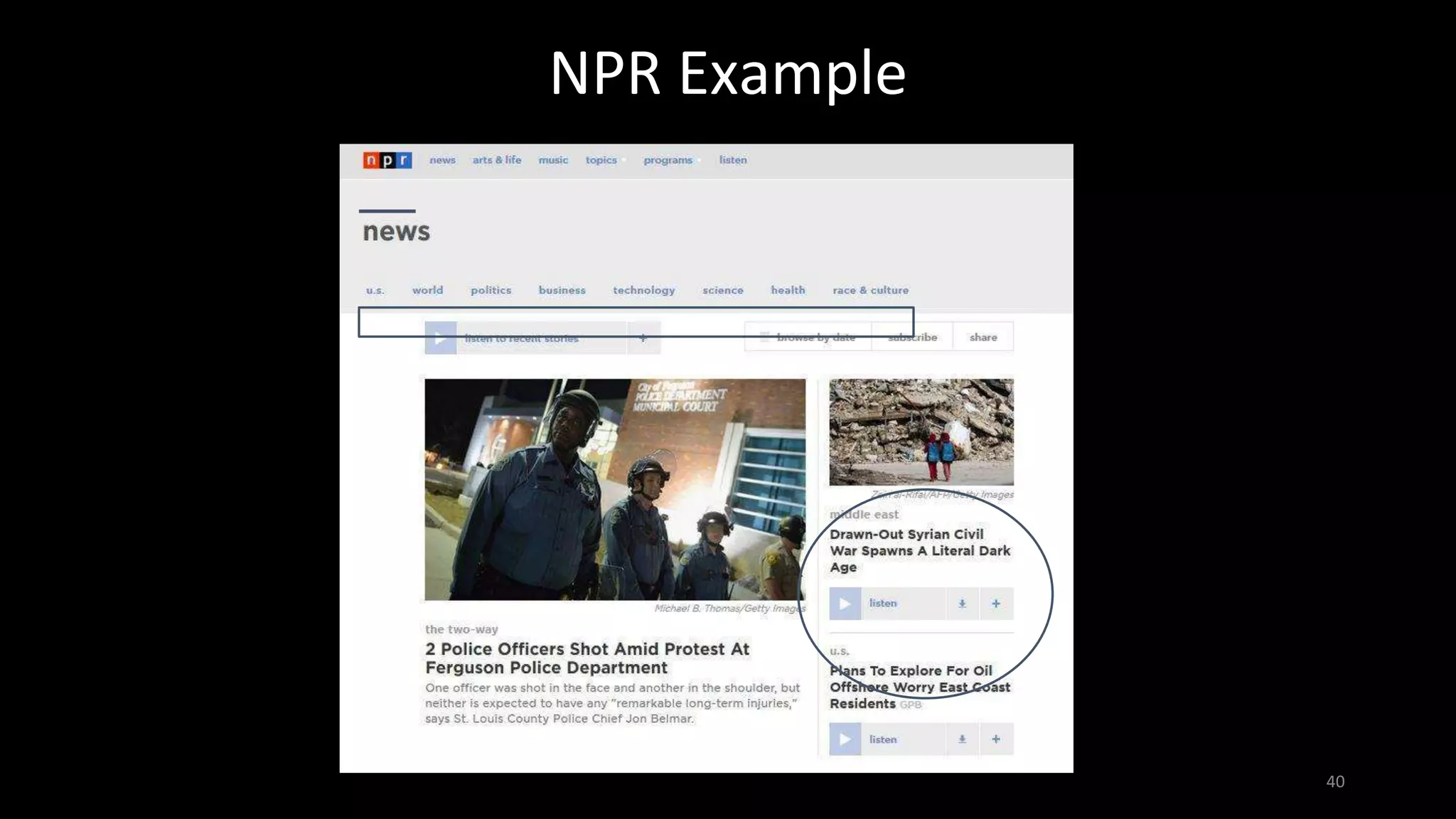 NPR Example
40
 