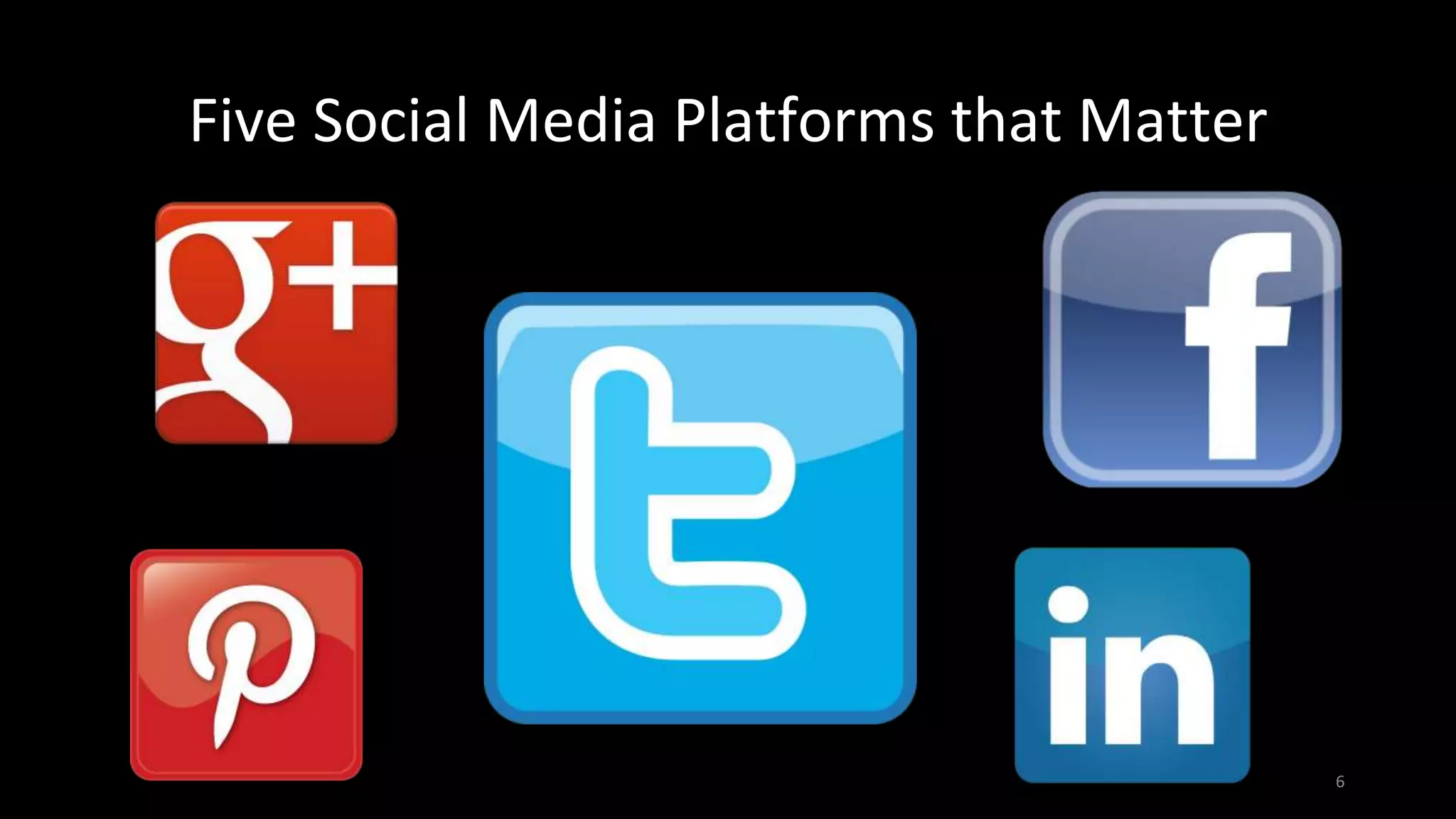 Five Social Media Platforms that Matter
6
 
