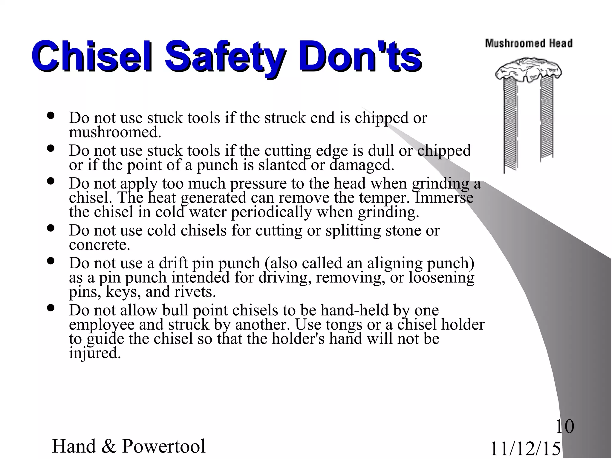 Hand and Powertool Safety Course | PPT