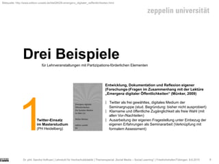 8Dr. phil. Sandra Hofhues | Lehrstuhl für Hochschuldidaktik | Themenspecial „Social Media – Social Learning“ | Friedrichsh...