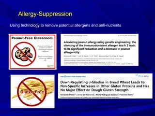Allergy-Suppression
Using technology to remove potential allergens and anti-nutrients
 