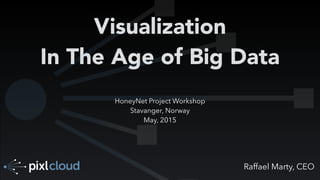 Raffael Marty, CEO
Visualization  
In The Age of Big Data
HoneyNet Project Workshop
Stavanger, Norway
May, 2015
 