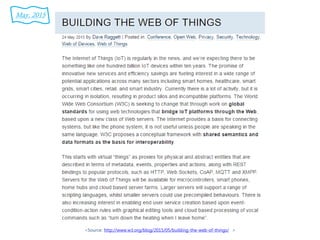 <Source: http://www.w3.org/blog/2015/05/building-the-web-of-things/ >
May. 2015
 