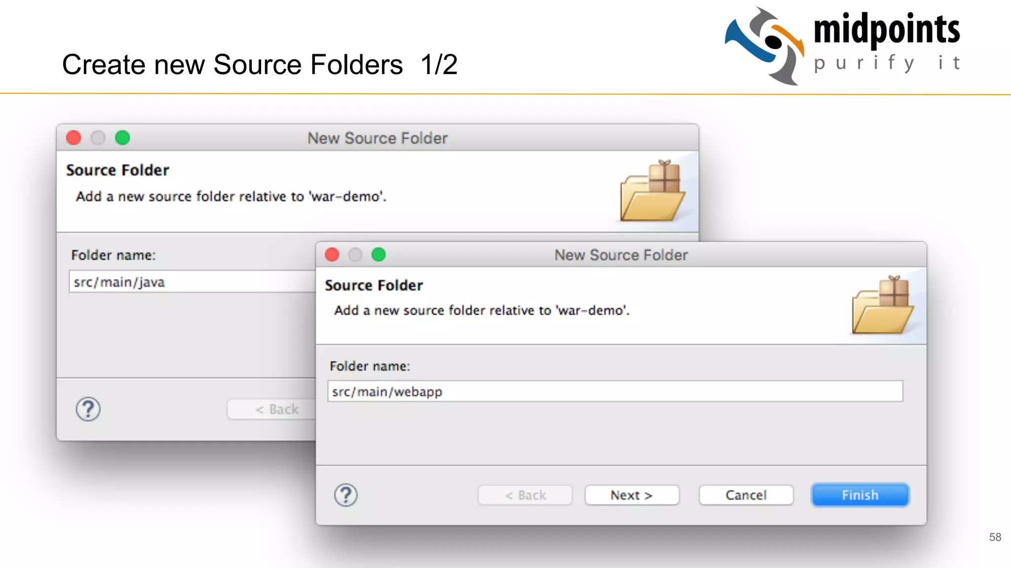 58
Create new Source Folders 1/2
 