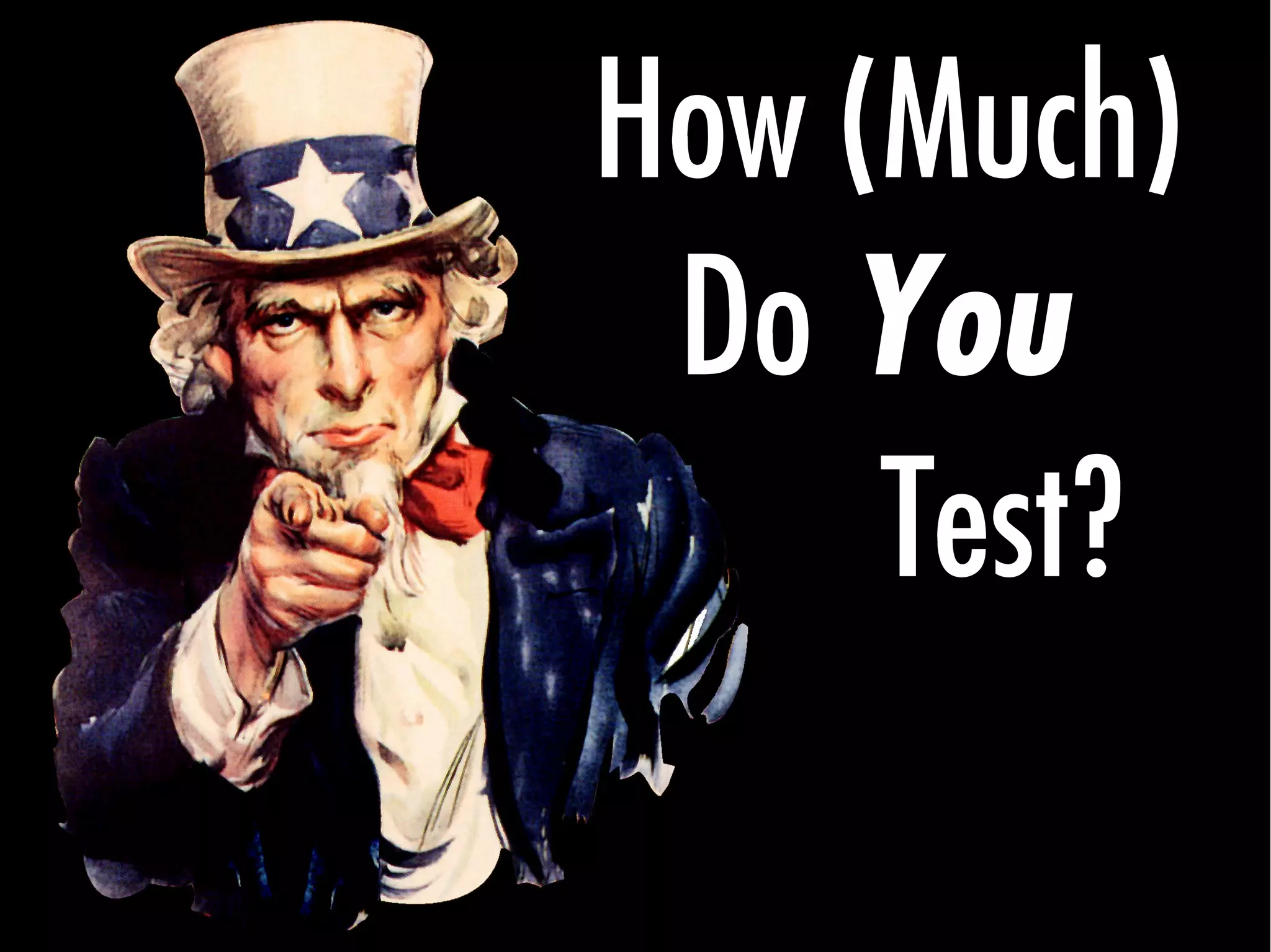 How (Much)
Do You
Test?