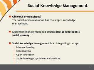 Knowledge Maturing Model:
How knowledge develops
10
 