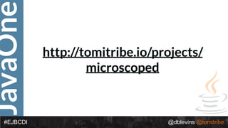 JavaOne
@dblevins @tomitribe#EJBCDI
http://tomitribe.io/projects/
microscoped
 