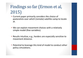 Determinants of migration and environmental spillovers of IBLI