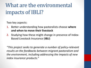 The design and implementation of index insurance initiatives: Three challenges for policy