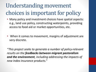 The design and implementation of index insurance initiatives: Three challenges for policy