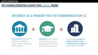 KEY CHARACTERISTICS SHAPE THIS SOCIAL TREND
 