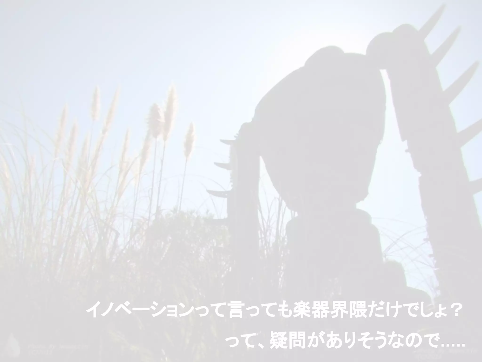 イノベーションって言っても楽器界隈だけでしょ？
って、疑問がありそうなので.....
 