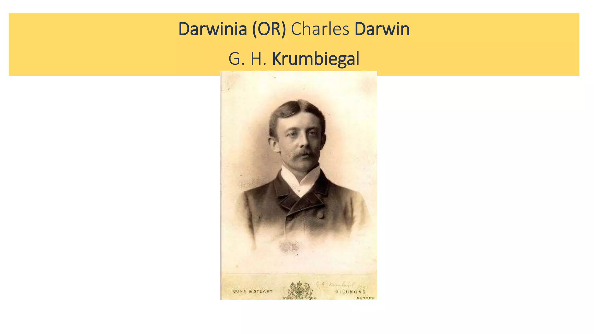 Darwinia (OR) Charles Darwin
G. H. Krumbiegal
 