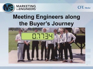 Meeting Engineers along
the Buyer’s Journey
Subtitle Boldface Color
1
 
