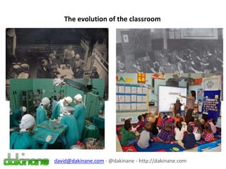 The evolution of the classroom
david@dakinane.com - @dakinane - http://dakinane.com
 