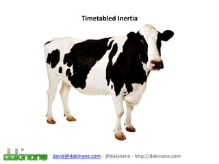 Timetabled Inertia
david@dakinane.com - @dakinane - http://dakinane.com
 