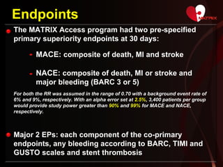 Valgimigli M 2015 MATRIX trial transradial | PPT