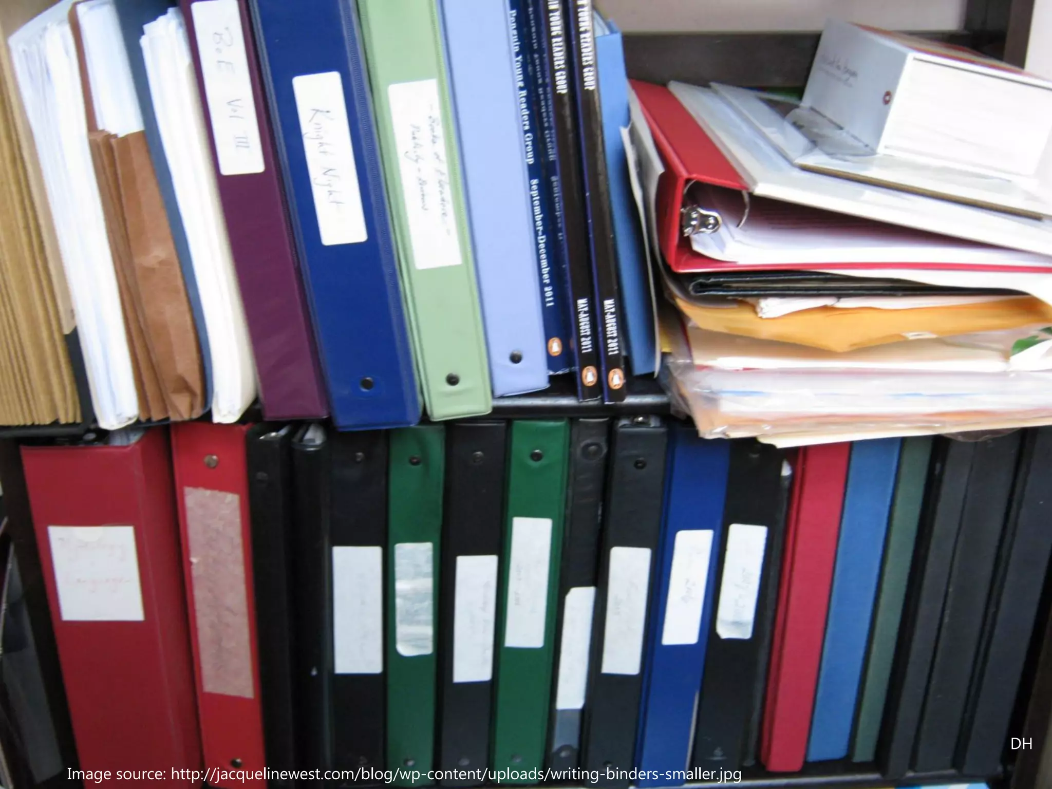 MCN 201570
DH
Image source: http://jacquelinewest.com/blog/wp-content/uploads/writing-binders-smaller.jpg
 