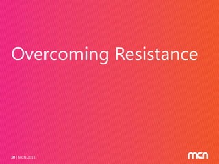 Overcoming Resistance
MCN 201530
 