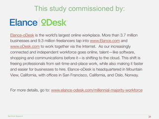 Elance-oDesk is the world’s largest online workplace. More than 3.7 million 
businesses and 9.3 million freelancers tap in...