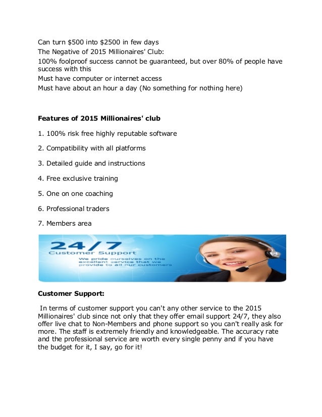 Millionaires society binary options