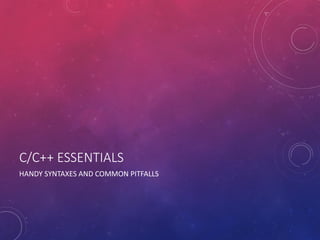 Essential C/C++ | PDF