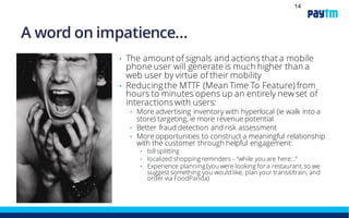 Lots of room for improvement…
• A 24 hour cycle batch-driven process means stale data for
a lot of use cases
• The most important and most fragile pipeline is MySQL
• The MySQL instances rely on a chain of Master-Replica-
Replica-Replica to get to Hadoop. This chain fails a lot
• The MySQL chain has a fixed schema from RDBMS to
Hive.
• Assumptions that this schema is fixed are carried forward
throughoutourown processing pipeline.
• Changes to schema result in a cascading failure
• Hive does not have a resilient and programmatic way of
handling schema change
• Others have attempted to write custom Java Hive SerDes to
correct data but this puts too much logicin the wrong spot
• By using Hive for transformations that are complicated,
we have forced unnecessary temporary tables, created
hacky nanny scripts, and made it nearly impossible to
compose complicated transformations
14
 