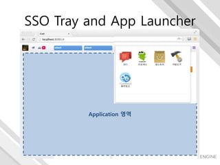SSO Tray and App Launcher
Application 영역
 