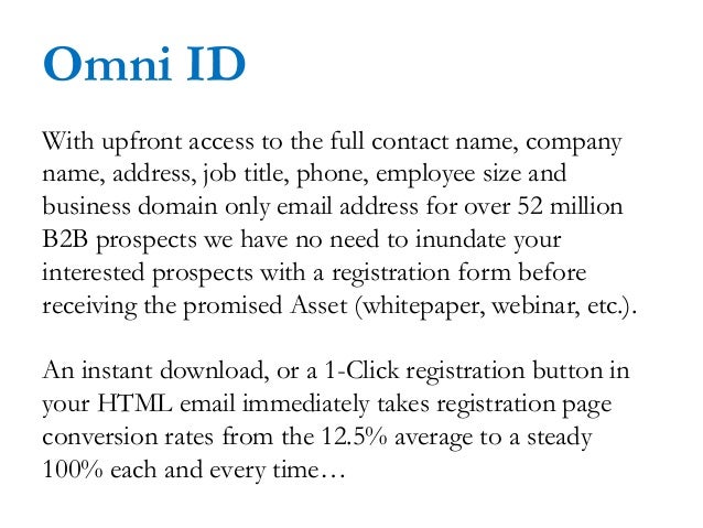 omni id lead generation digital display for b2b marketers omni form download